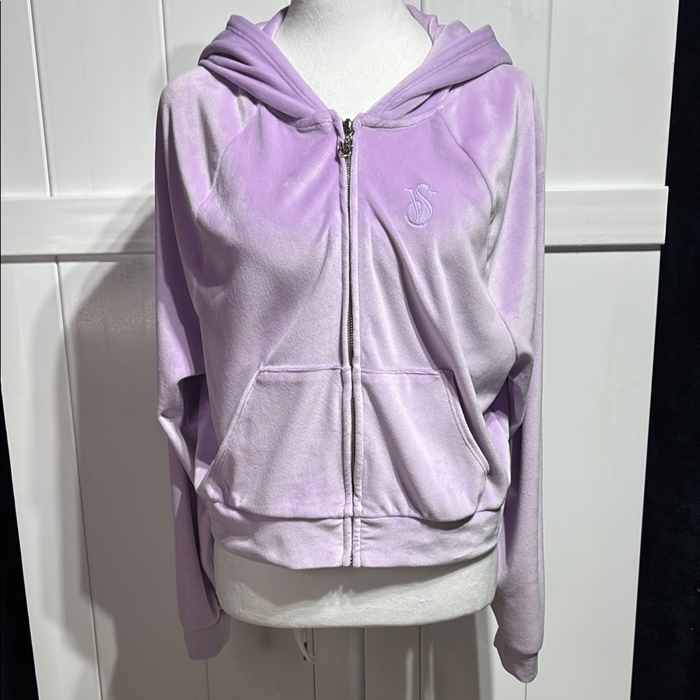 Victoria Secret light purple hooded track suit jacket